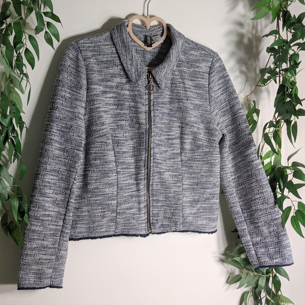 H&M Divided Woven Zip Up Jacket EUC